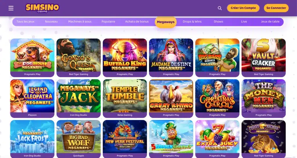 megaways simsino