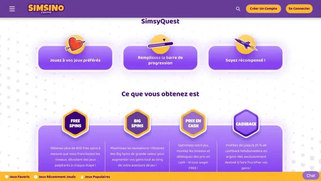 programme vip simsino