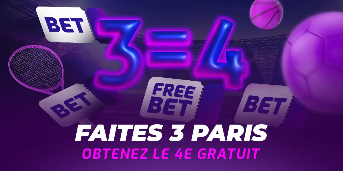 3=4 freebet sur cosmobet