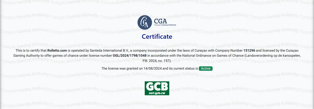 licence de rolletto casino