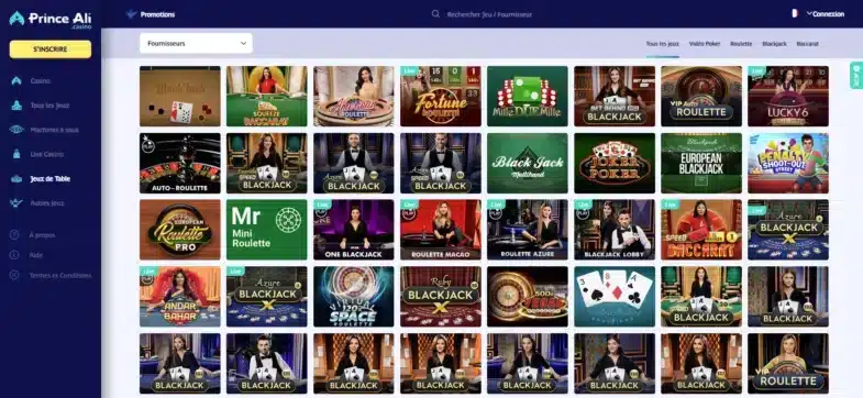 prince ali jeux table