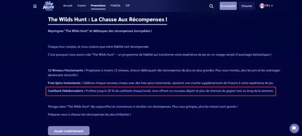 Cashback de la Wilds Hunt