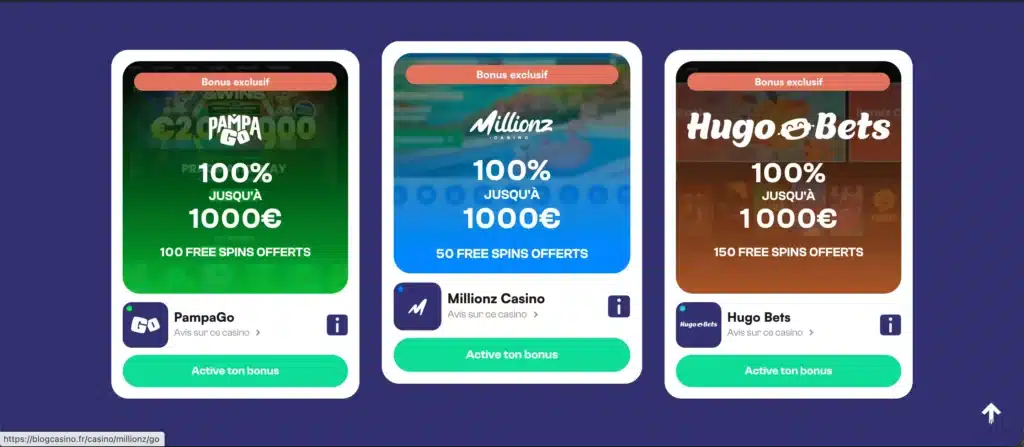 Il vous sera possible de retrouver les meilleurs casinos en ligne sur Blogcasino qui proposent le cashback