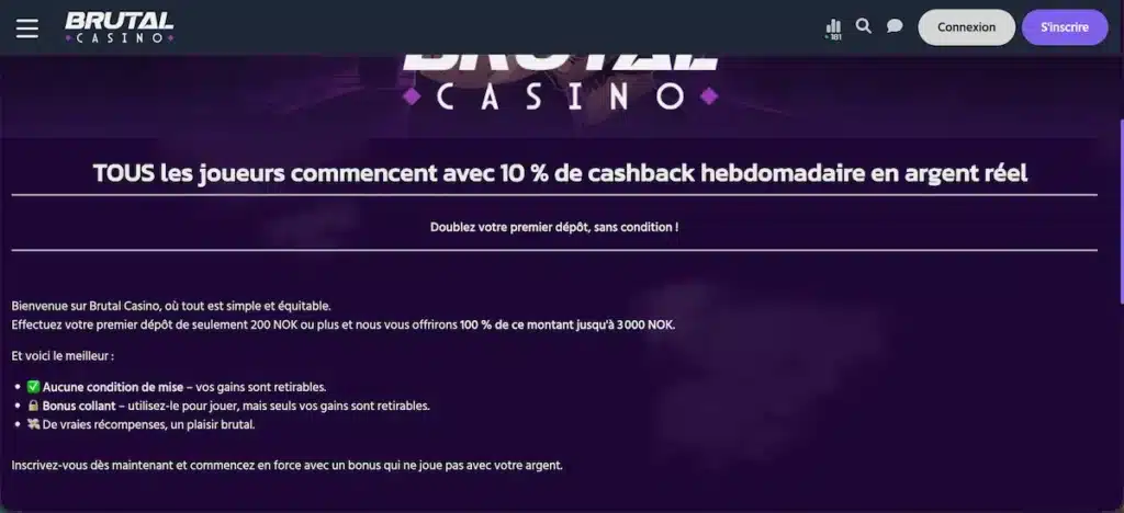 conditions d'obtentions du bonus cashback