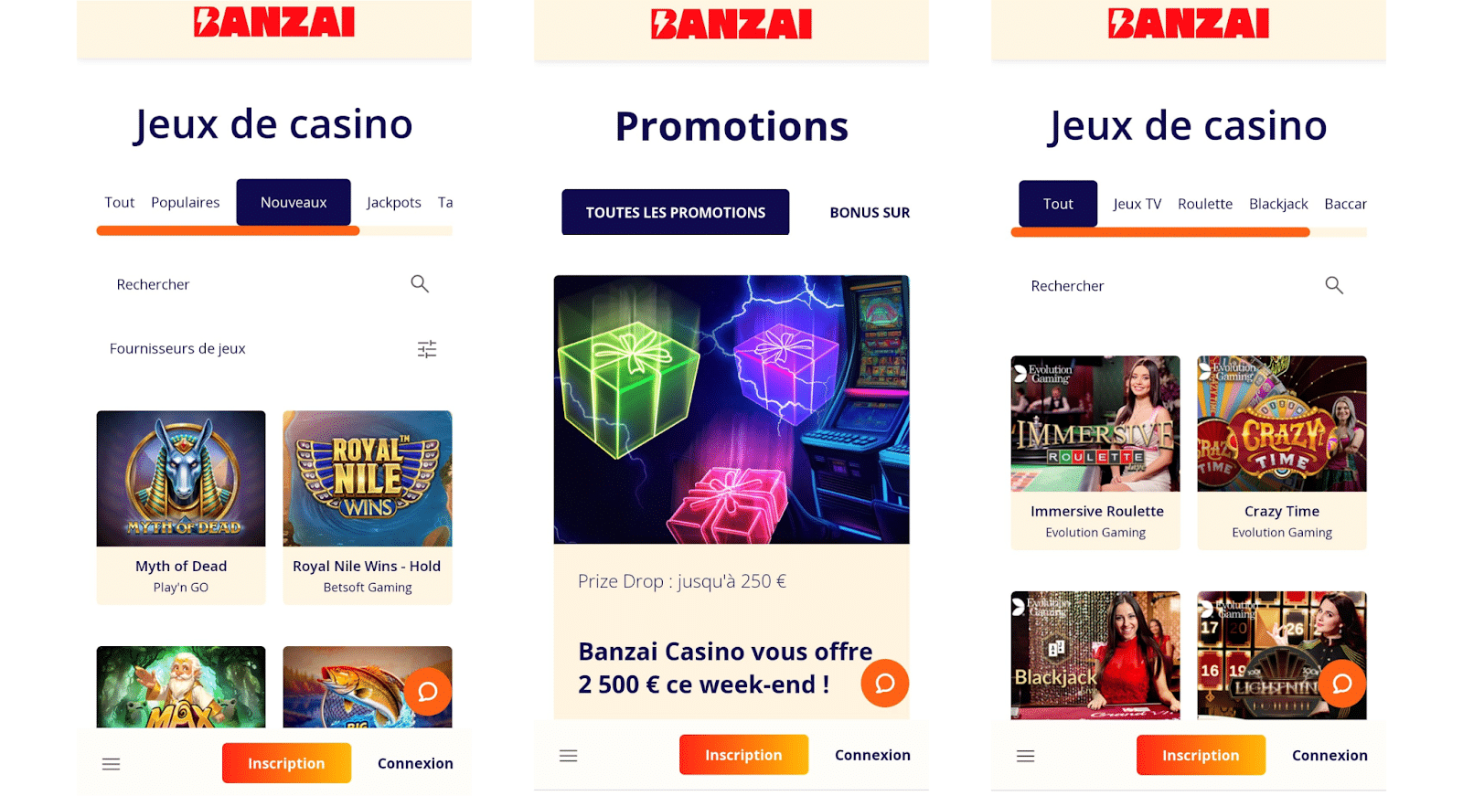 Banzai Casino : notre avis complet 20 Banzai casino sur mobile