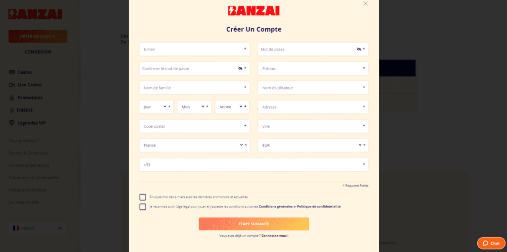 Banzai Casino : notre avis complet 16 S'inscrire Banzai