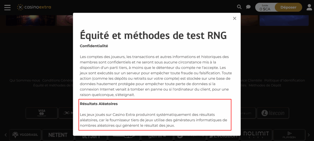 Notre Avis sur Casino Extra : Guide complet 16 Equité des jeux et système RNG Casino Extra