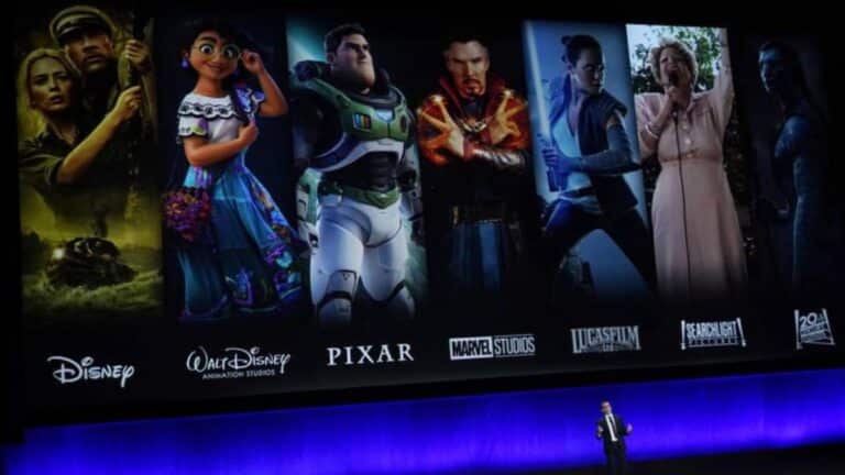 Visuel promotionnel Disney+ presentant Star Wars Maul, Malcolm et The Testaments pour avril 2026