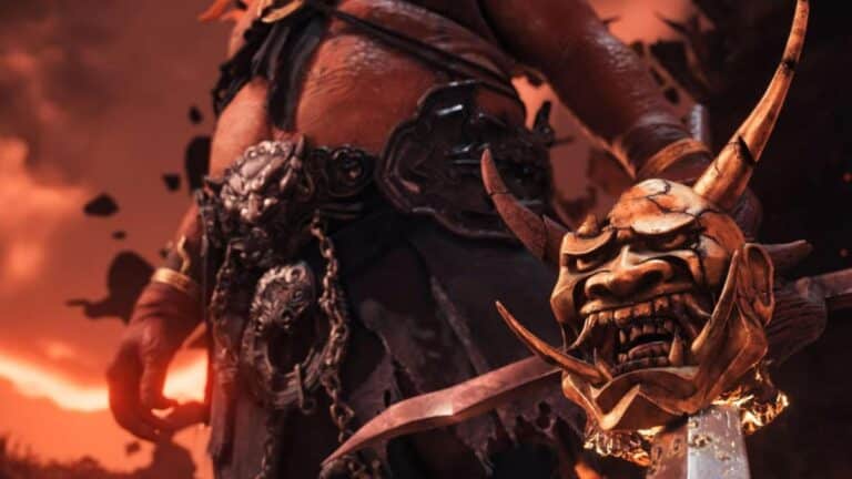 Capture d'ecran du mode Hell de Ghost of Yotei sur PS5 avec interface de raid cooperatif