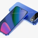 Rendu du Google Pixel 11 avec la fonction Pixel Glow illuminant le dos du smartphone