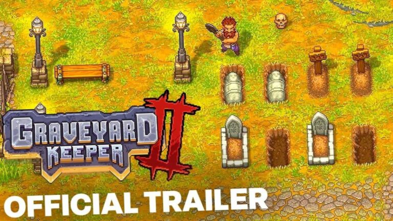 Capture d'ecran de Graveyard Keeper montrant le cimetiere medieval lors du week-end gratuit d'avril 2026