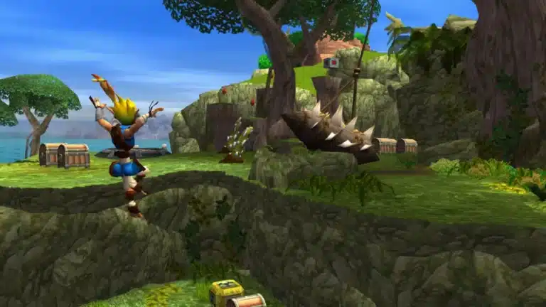 Capture d'ecran de Jak & Daxter The Precursor Legacy sur PC via le projet OpenGOAL avec graphismes ameliores