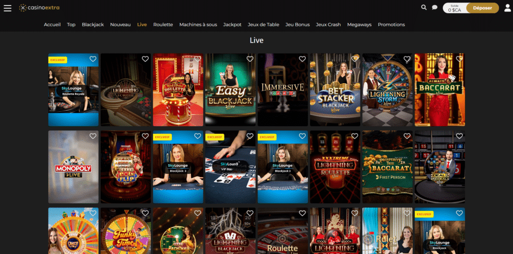 Notre Avis sur Casino Extra : Guide complet 6 Jeux en direct Casino Extra