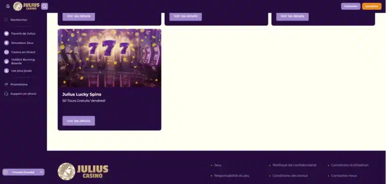 julius lucky spins