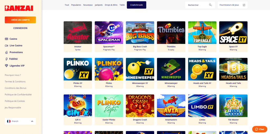Banzai Casino : notre avis complet 7 Mini jeux Banzai
