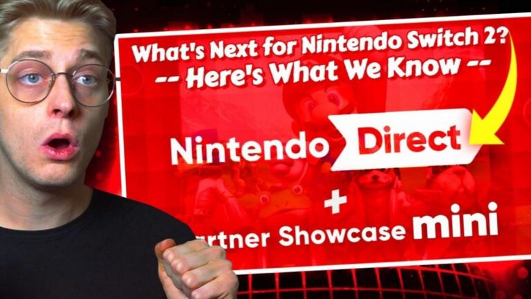 Logo Nintendo Switch 2 avec visuel de Zelda Ocarina of Time en arriere-plan
