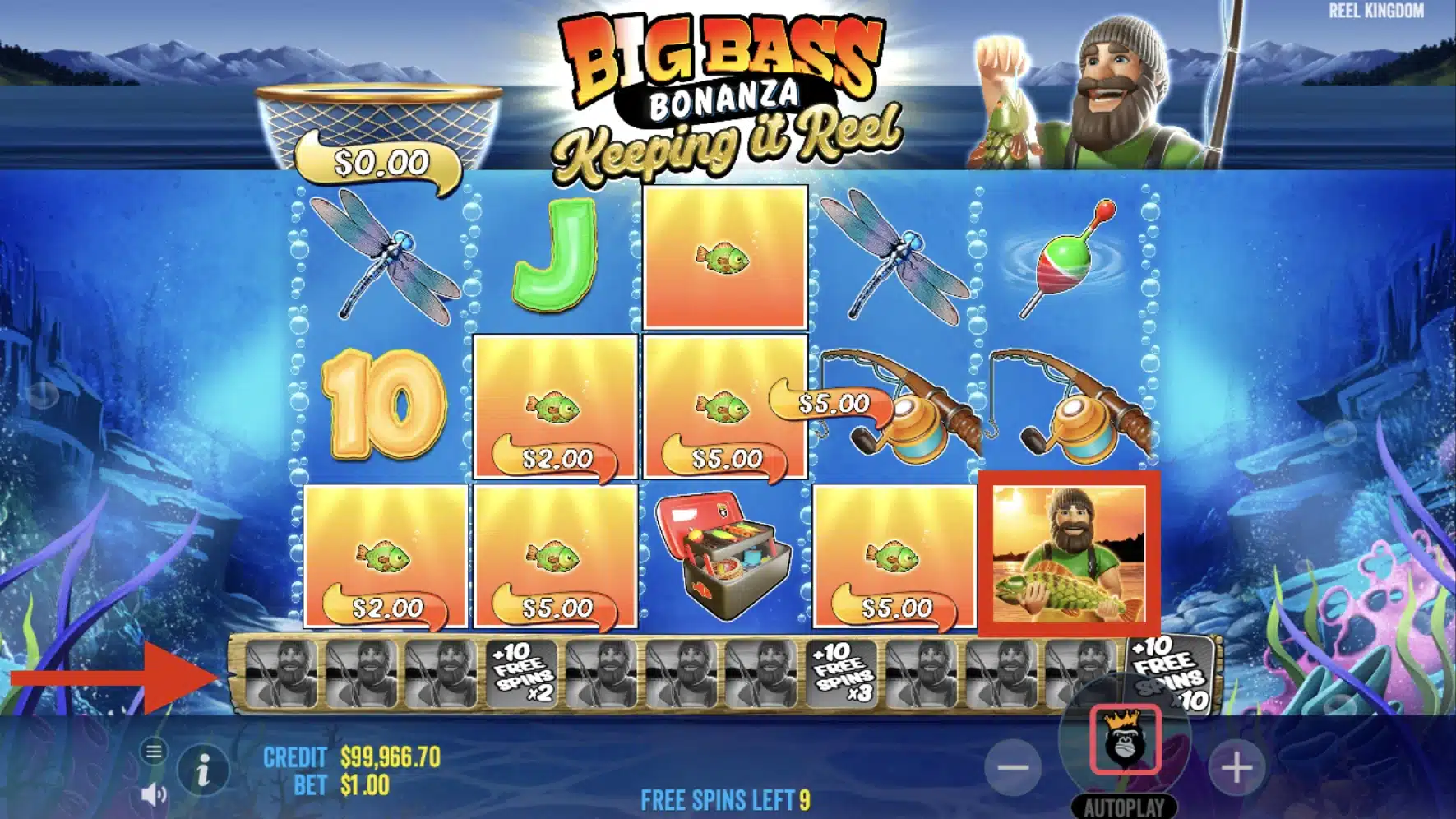 Explication bonus Les parties bonus sur Big Bass Bonanza peuvent se montrer très volatile
