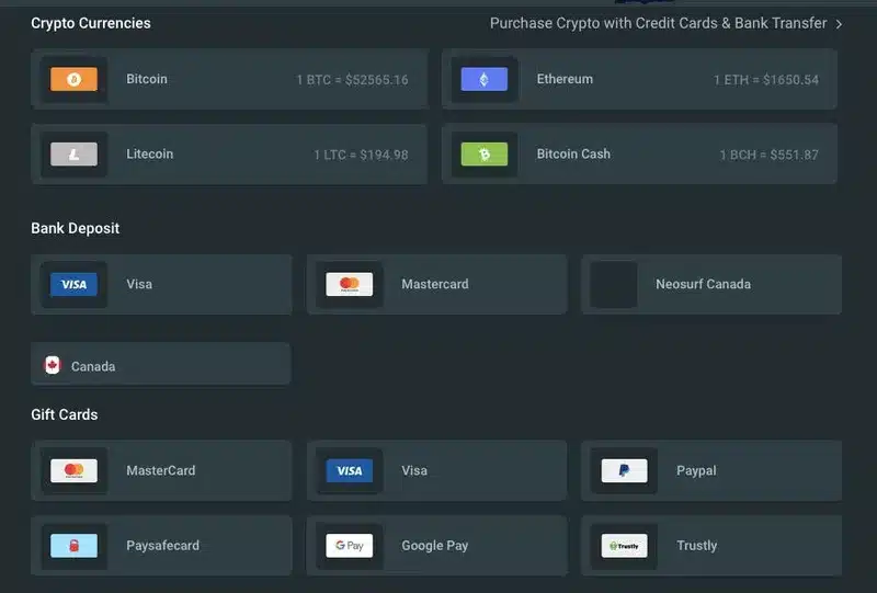 deposit gamdom