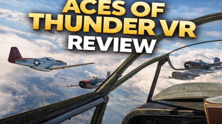 Cockpit authentique d'avion de la Seconde Guerre mondiale dans Aces of Thunder en realite virtuelle sur PSVR2