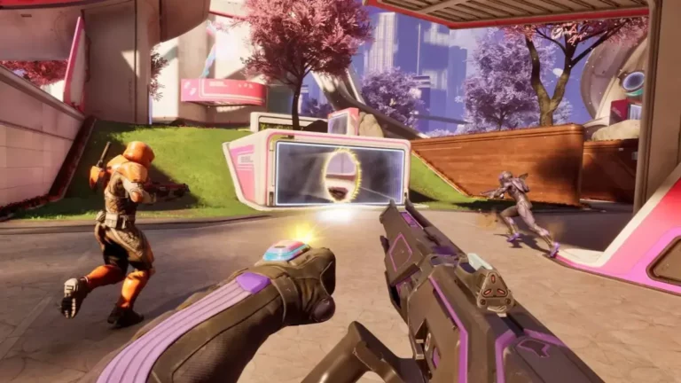 Capture pre-alpha d'Empulse montrant un mecha geant et wall-running du studio 1047 Games