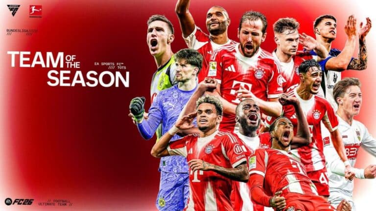 Ecran de selection Ultimate TOTS dans EA Sports FC 26 avec les cartes de Mbappe et Haaland