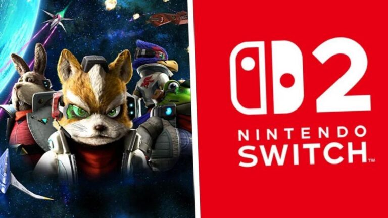 Visuel promotionnel de Star Fox avec Fox McCloud dans son Arwing pour Nintendo Switch 2