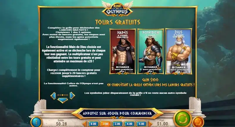 bonus rise of olympus