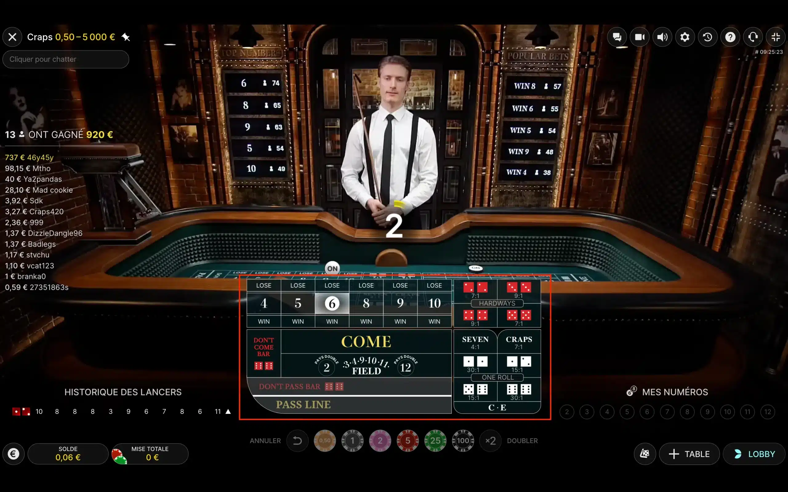 craps paris