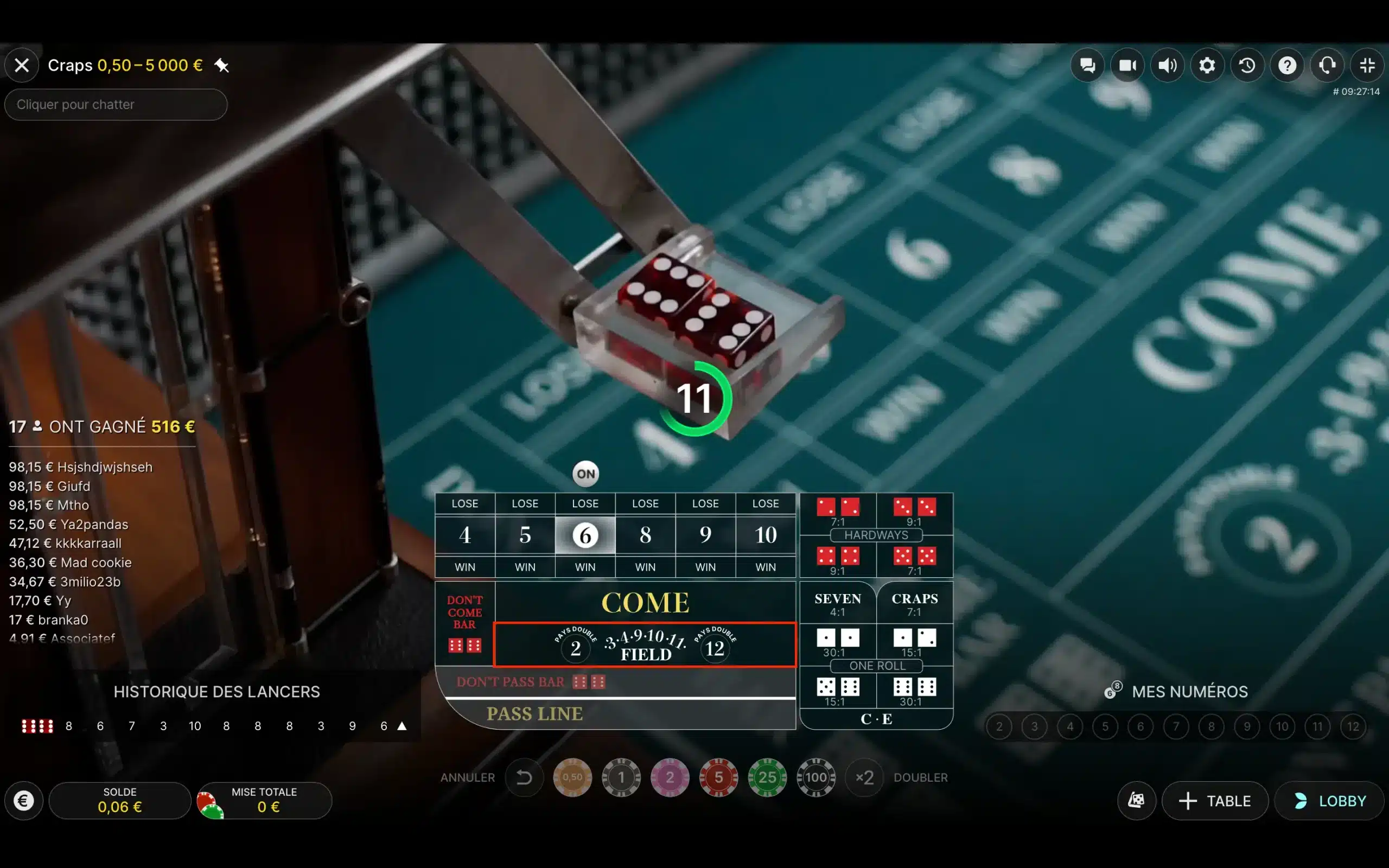 craps stratégie