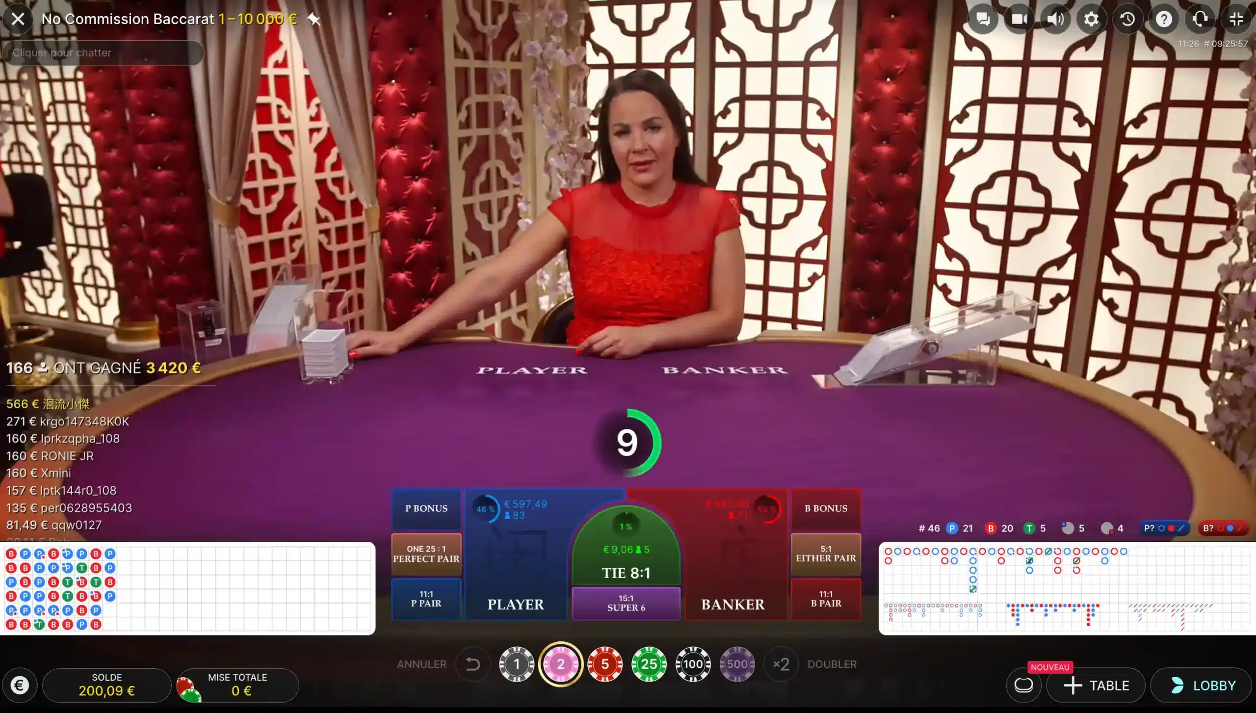No commission Baccarat