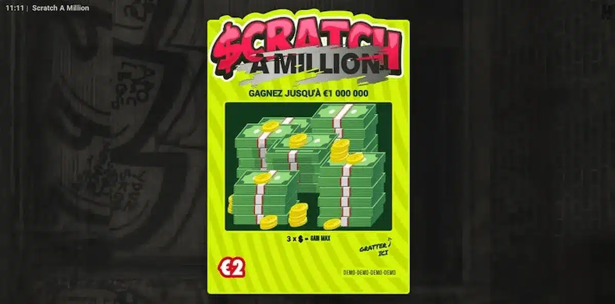 Vous pourrez remporter 1 million d’euros sur Scratch A Million d’Hacksaw Gaming