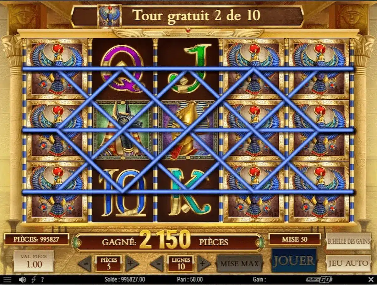 Ligne de paiement Book of Dead