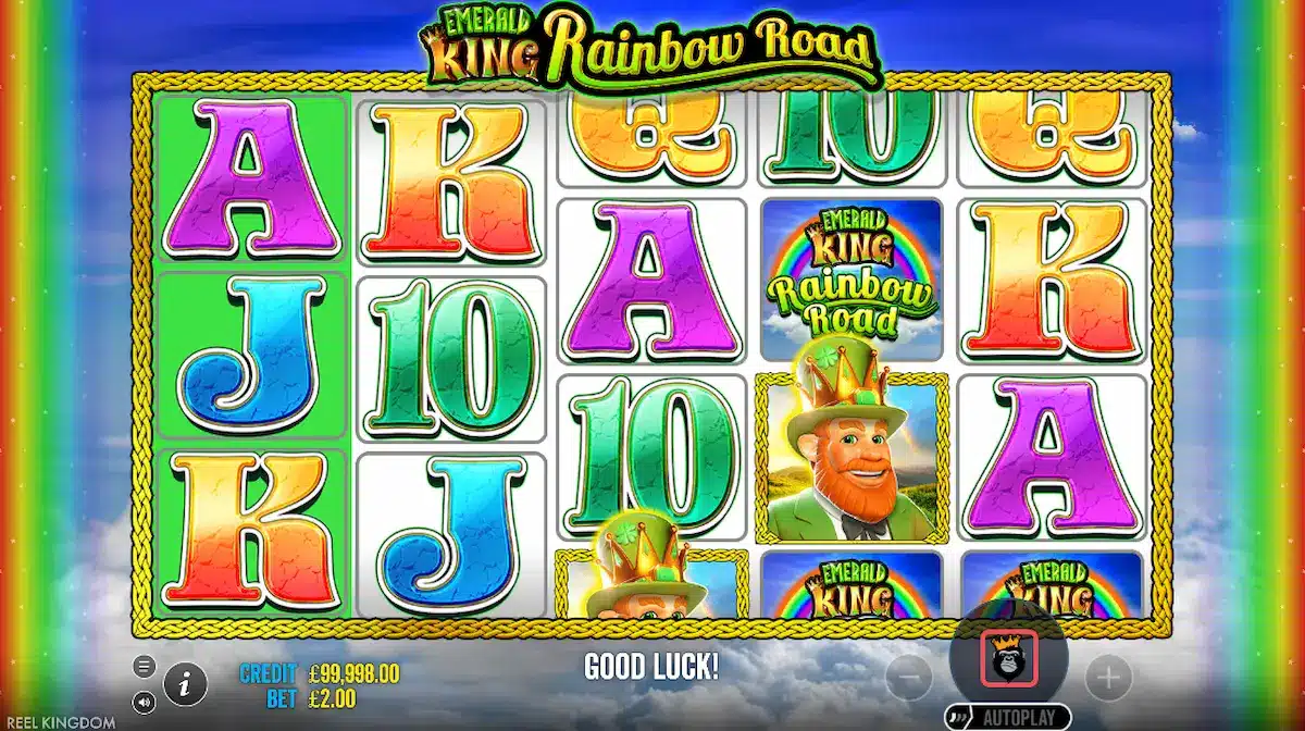 Emerald King Rainbow Road Slot Reel Kingdom Provider