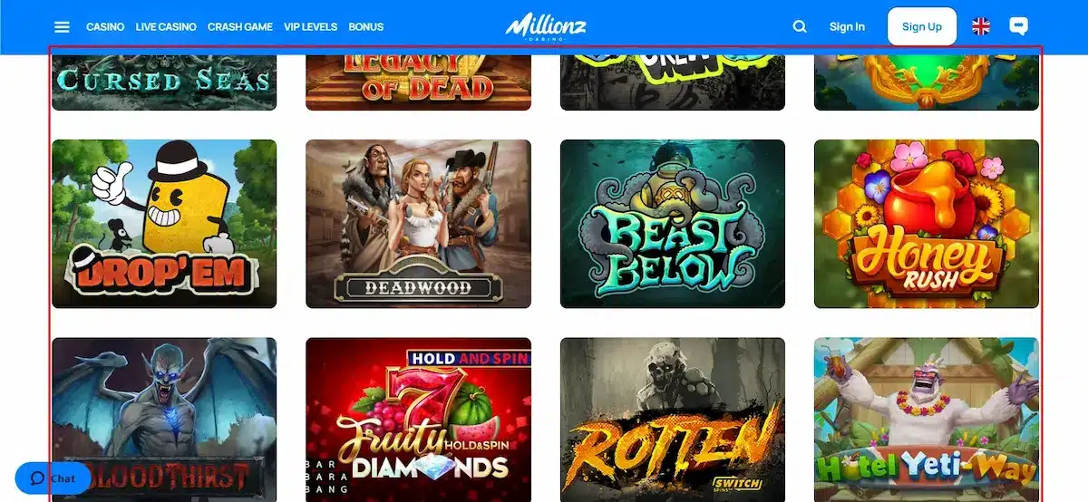 Les meilleures machines à sous se trouvent sur Millionz Casino