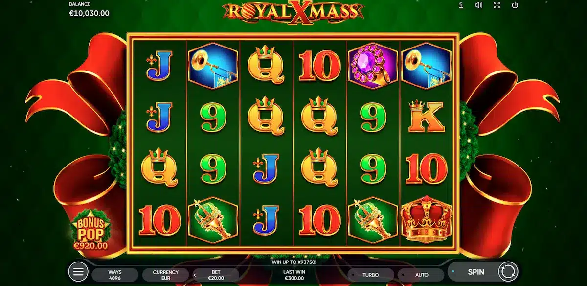 Provider Endorphina slots Royal XmassÂ