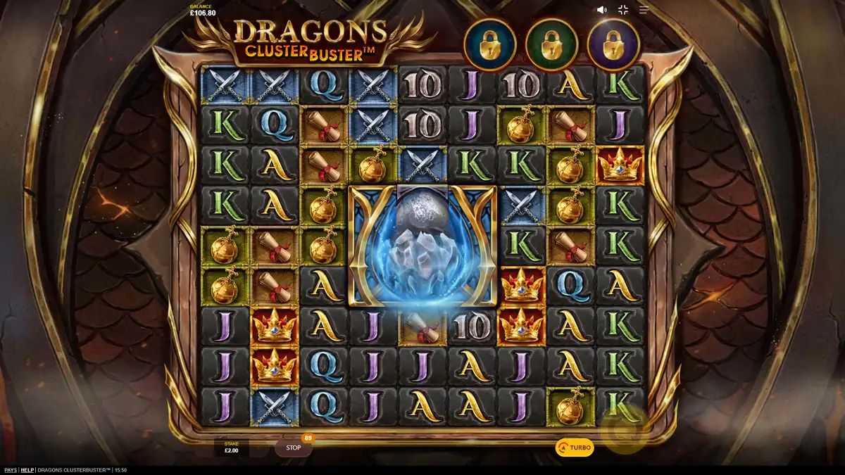 machine à sous 9 rouleaux dragons clusterbuster