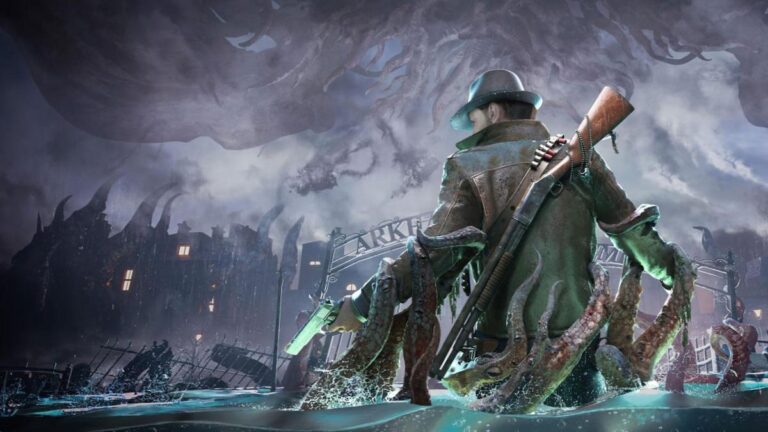 Capture d'ecran de The Sinking City 2 montrant l'ambiance survival-horror lovecraftienne sur Unreal Engine 5