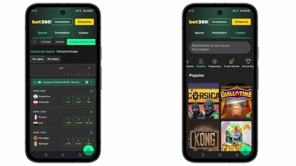 Bet360 casino sur mobile notre test
