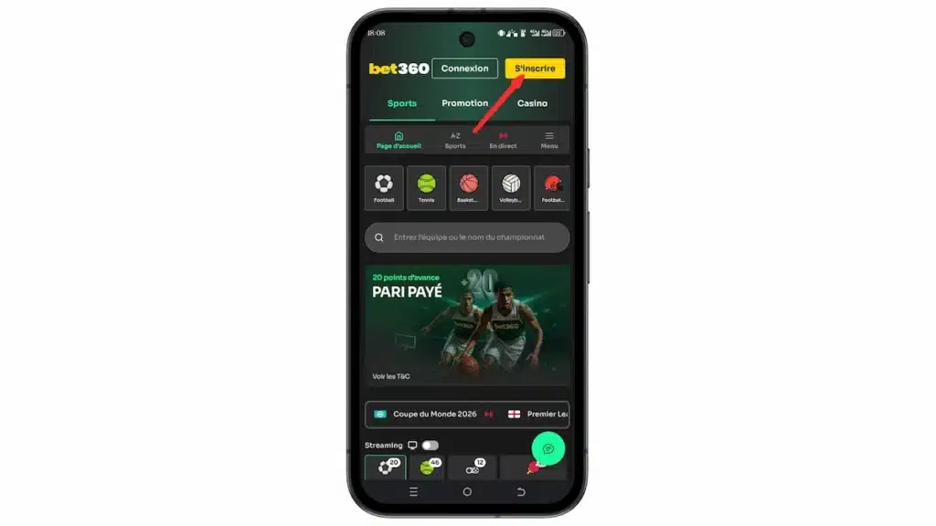 S'inscrire sur le casino Bet360 site officiel