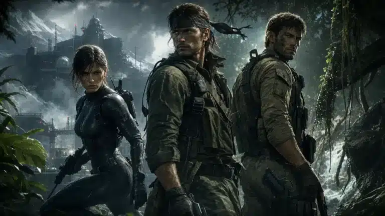 Capture du trailer Metal Gear Solid Master Collection Vol.2 montrant les differentes incarnations de Snake