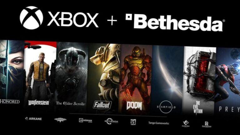 Logo Bethesda et Xbox sur fond sombre illustrant les licenciements massifs de Microsoft en juillet 2026