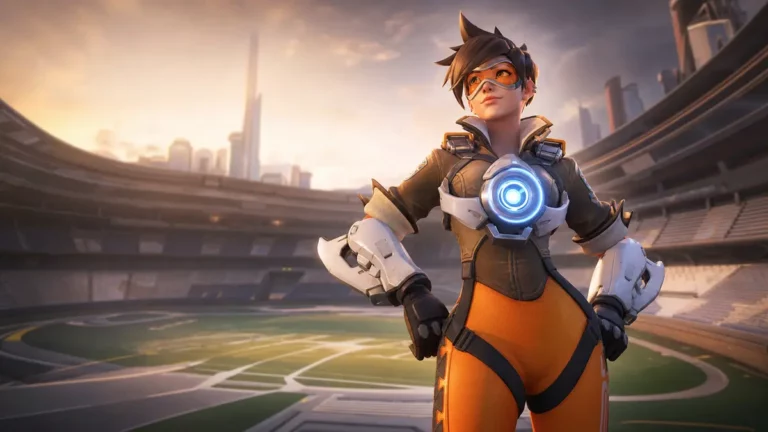 Interface du mode Stadium d'Overwatch montrant la vue troisieme personne avant son abandon en juillet 2026