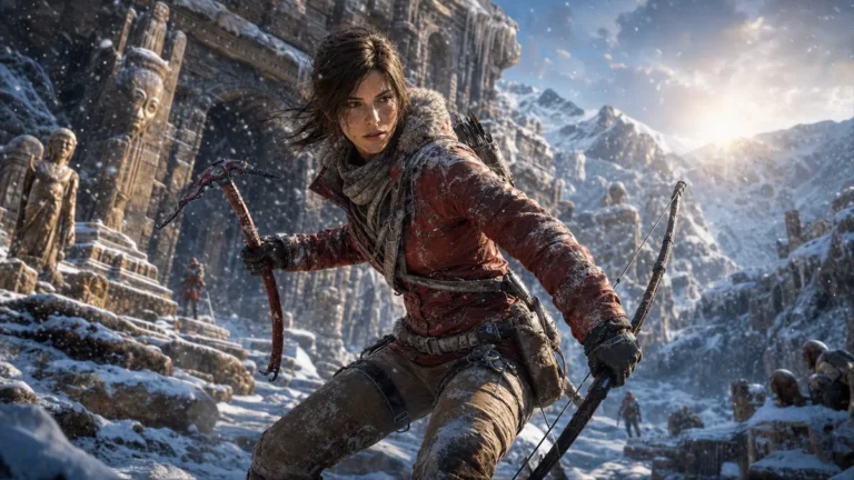 Lara Croft dans Rise of the Tomb Raider: 20 Year Celebration sur Nintendo Switch 2 apres la mise a jour