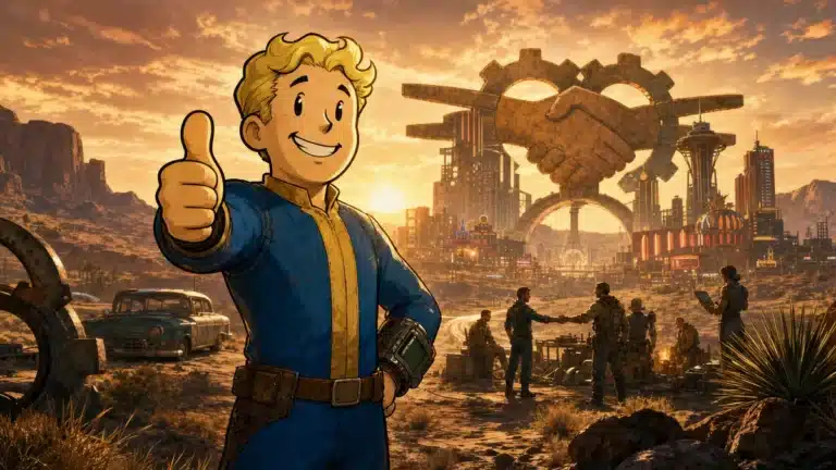 Todd Howard de Bethesda Game Studios lors de l'annonce de la collaboration renouvelee avec Obsidian sur Fallout