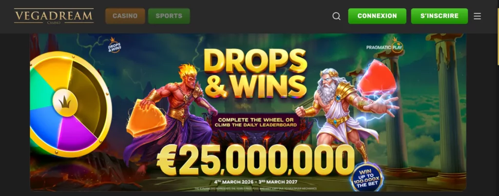Drops and Wins Pragmatic Play Vegadream Casino