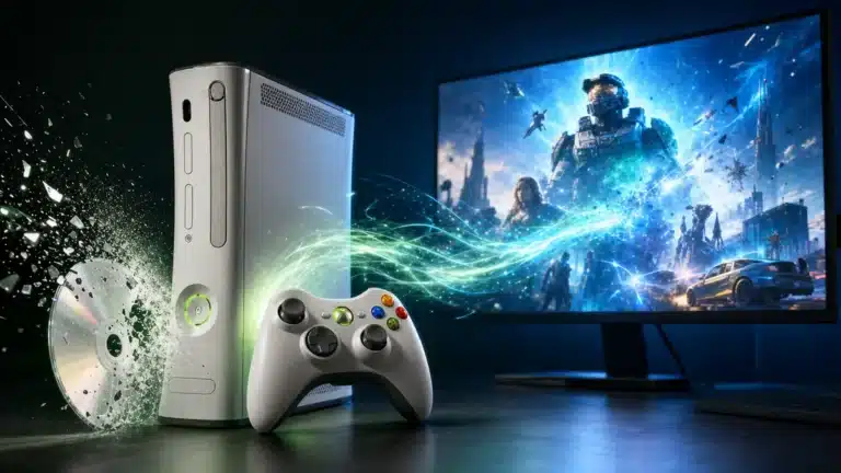 Console Xbox Series X avec disque de jeu et interface de conversion numerique Disc-to-Digital
